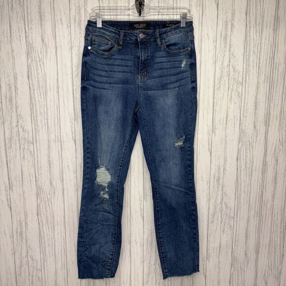 Womens Size 29 Judy Blue Relaxed Fit Distressed Jeans EUC - Picture 1 of 5